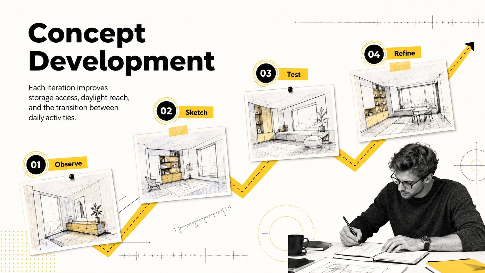 Modelo de apresentação Portfólio de Design de Interiores Nórdico, slide 11