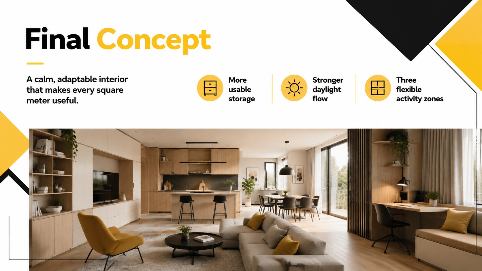 Modelo de apresentação Portfólio de Design de Interiores Nórdico, slide 12