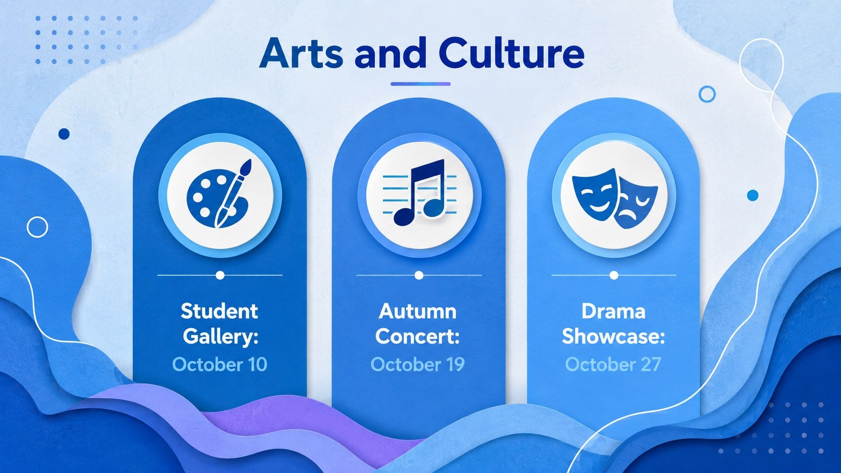 School Calendar Bulletin Presentation presentation template, slide 10