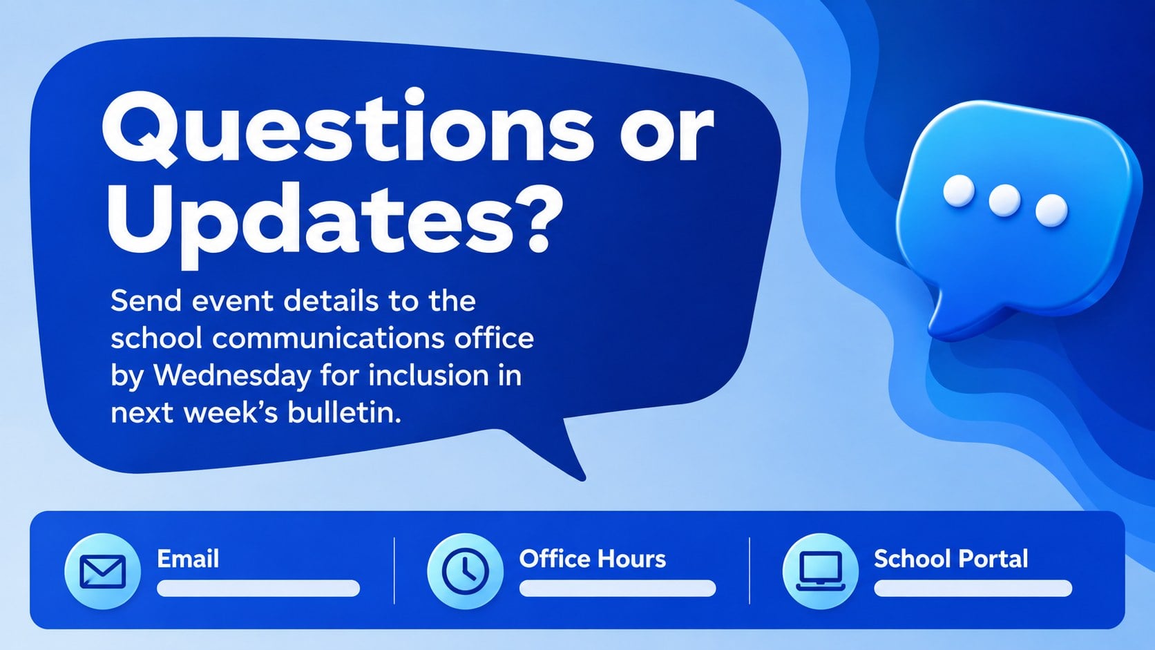 School Calendar Bulletin Presentation presentation template, slide 12