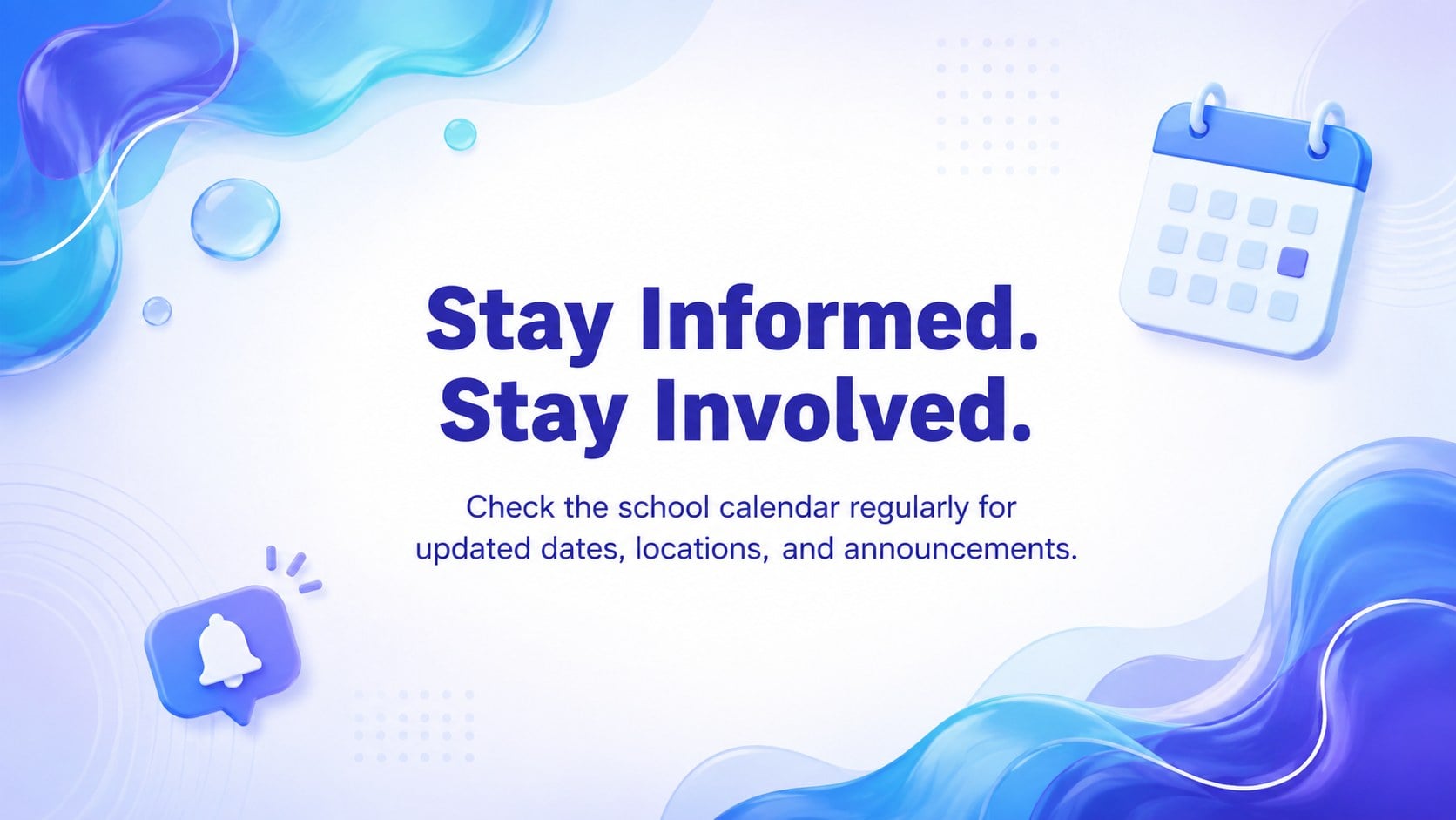 School Calendar Bulletin Presentation presentation template, slide 15