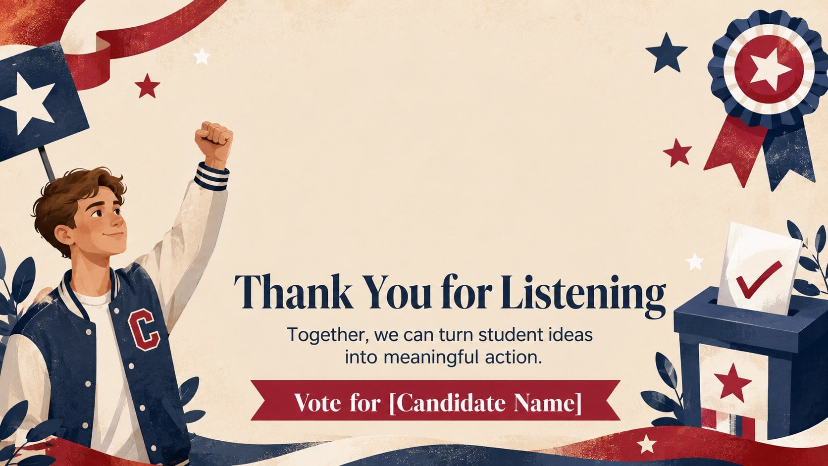 School Council Campaign Presentation presentation template, slide 15
