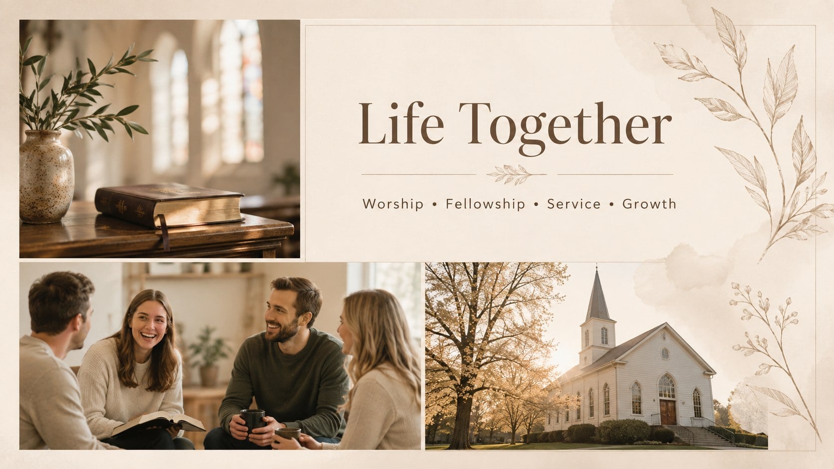 Serene Worship Service Presentation Theme presentation template, slide 11