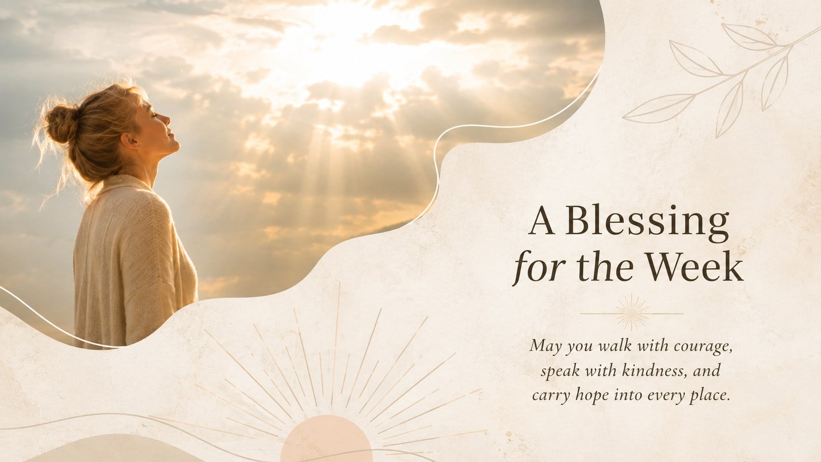 Serene Worship Service Presentation Theme presentation template, slide 14