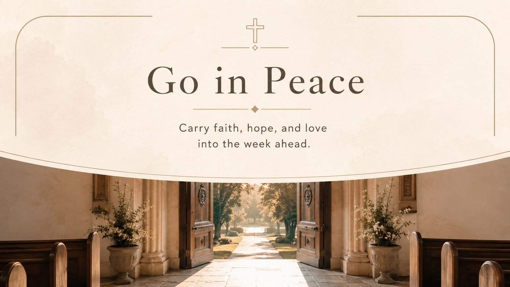 Serene Worship Service Presentation Theme presentation template, slide 15