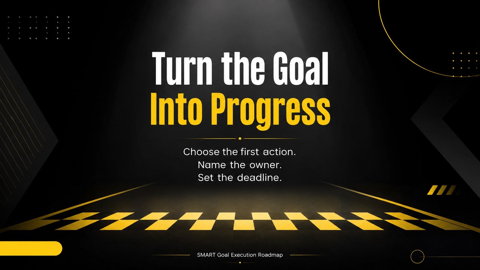SMART Goal Execution Roadmap presentation template, slide 15