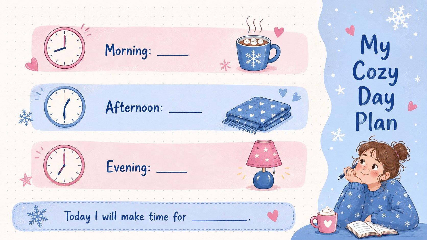 Snowy Holiday Memory Journal Deck presentation template, slide 4
