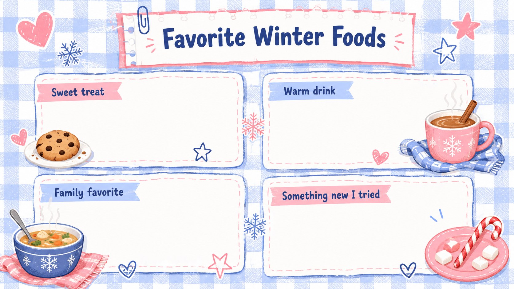 Snowy Holiday Memory Journal Deck presentation template, slide 7