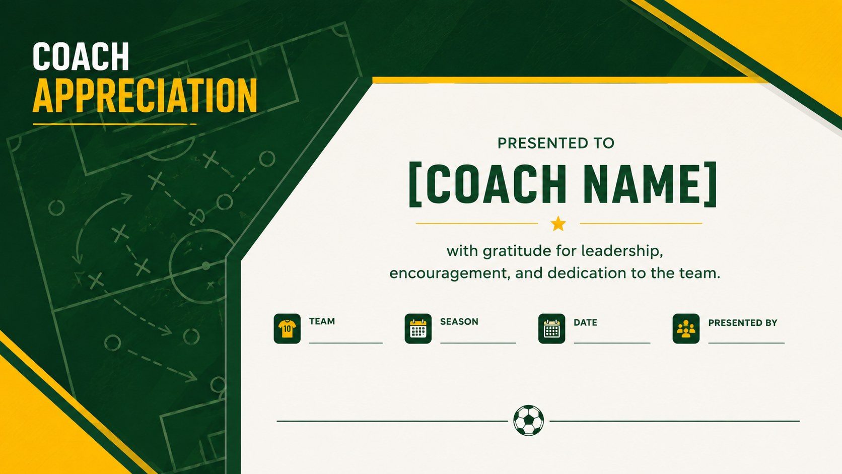 Soccer Player Recognition Certificates presentation template, slide 10