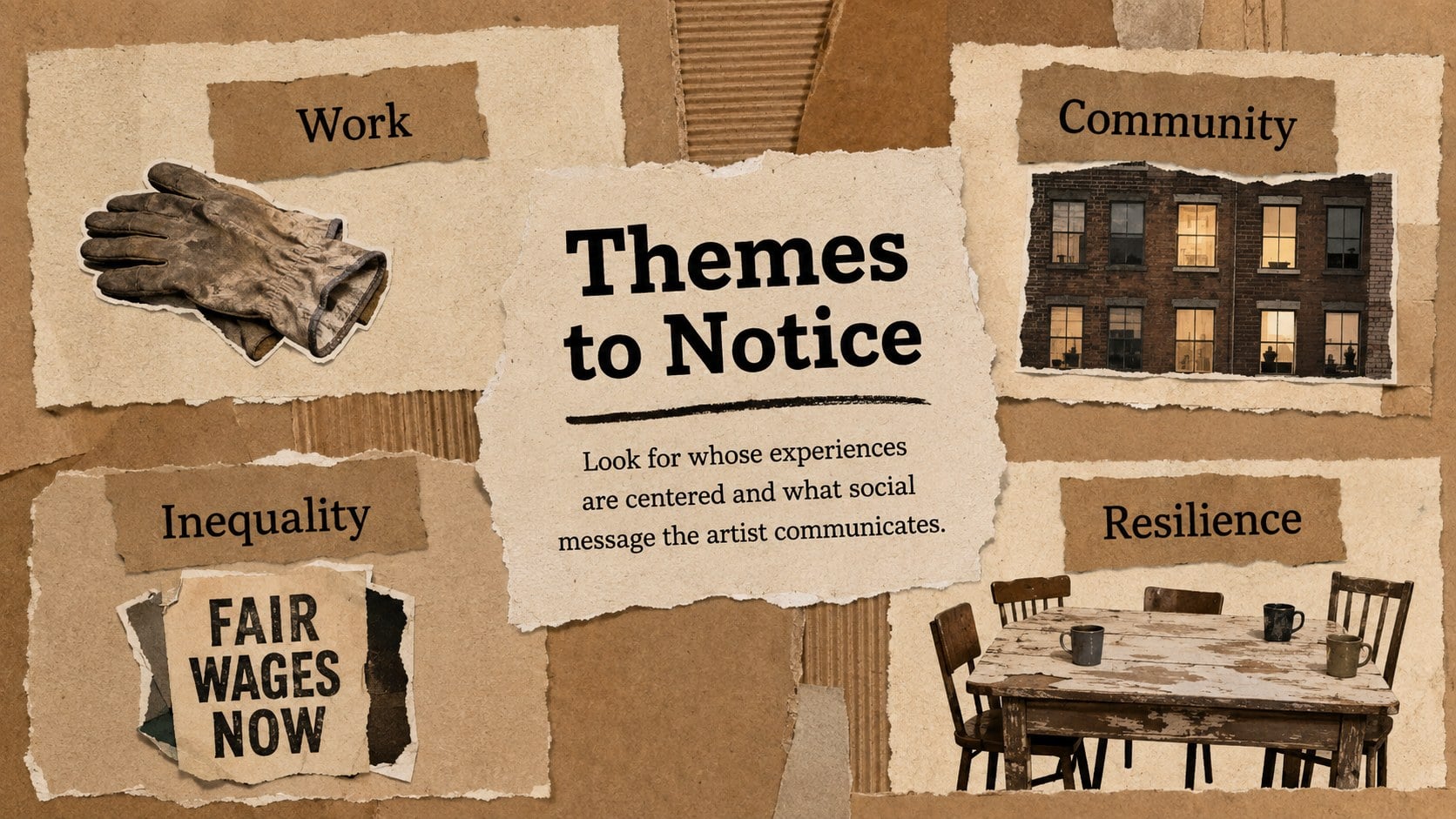 Social Realism Collage Classroom Deck presentation template, slide 5
