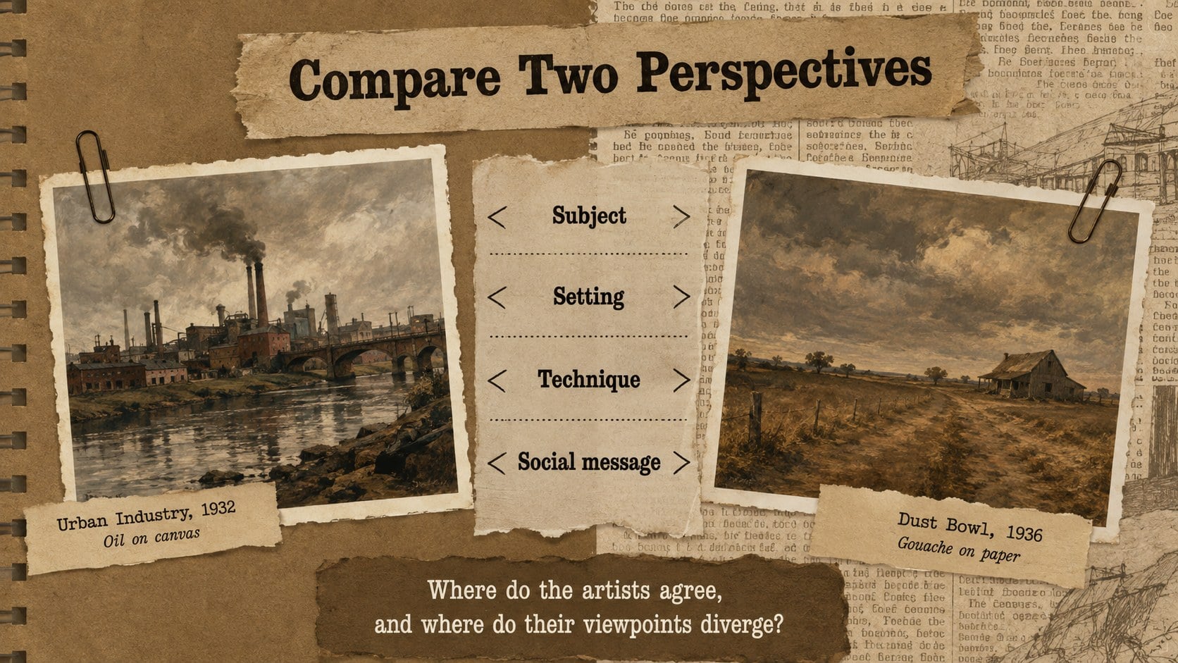 Social Realism Collage Classroom Deck presentation template, slide 8