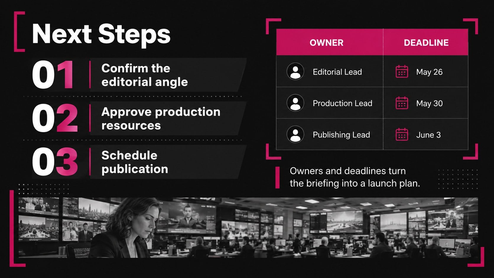 Sponsored News Campaign Briefing Deck presentation template, slide 14