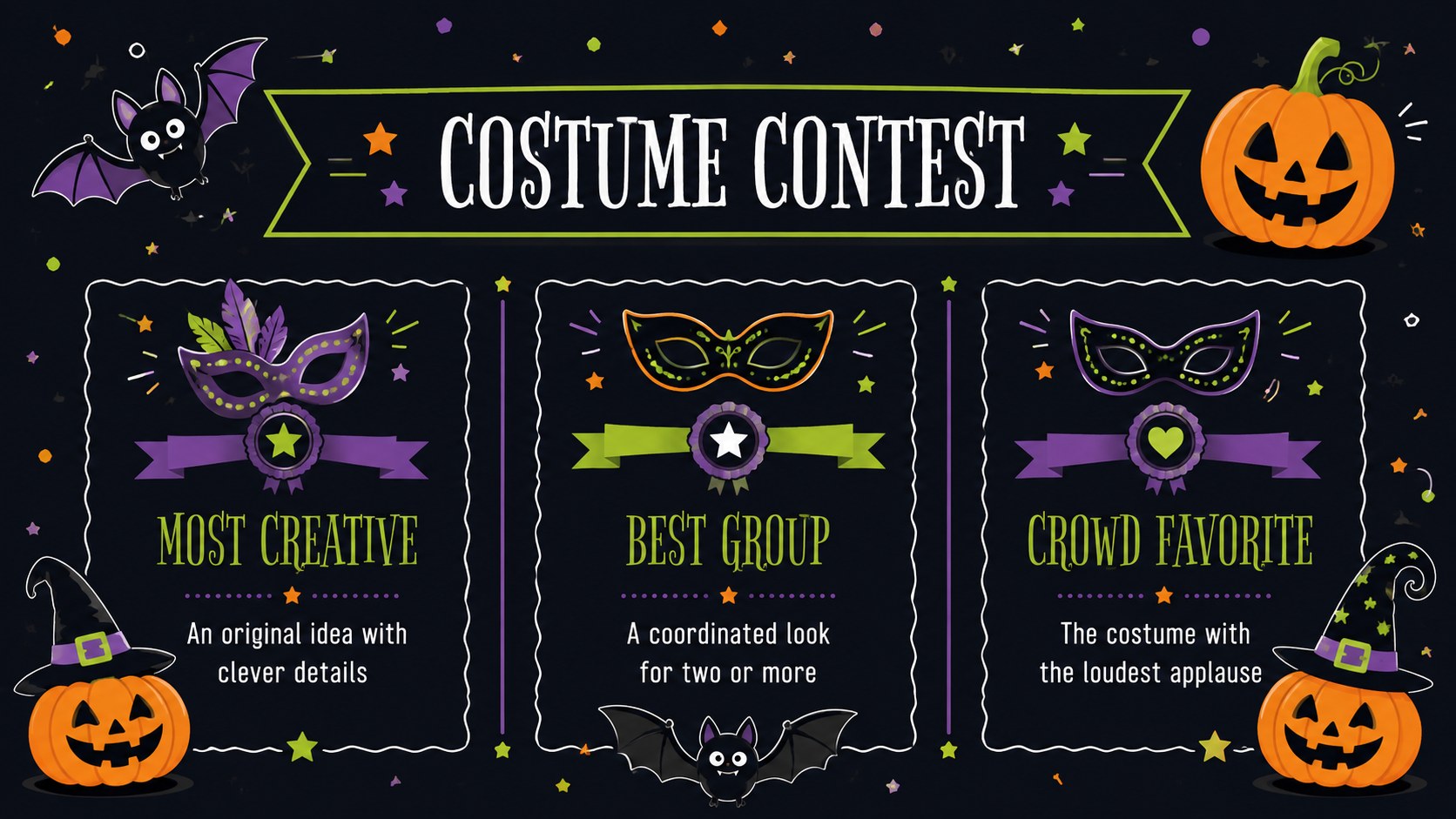 Spooky-Cute Halloween Party Deck presentation template, slide 4
