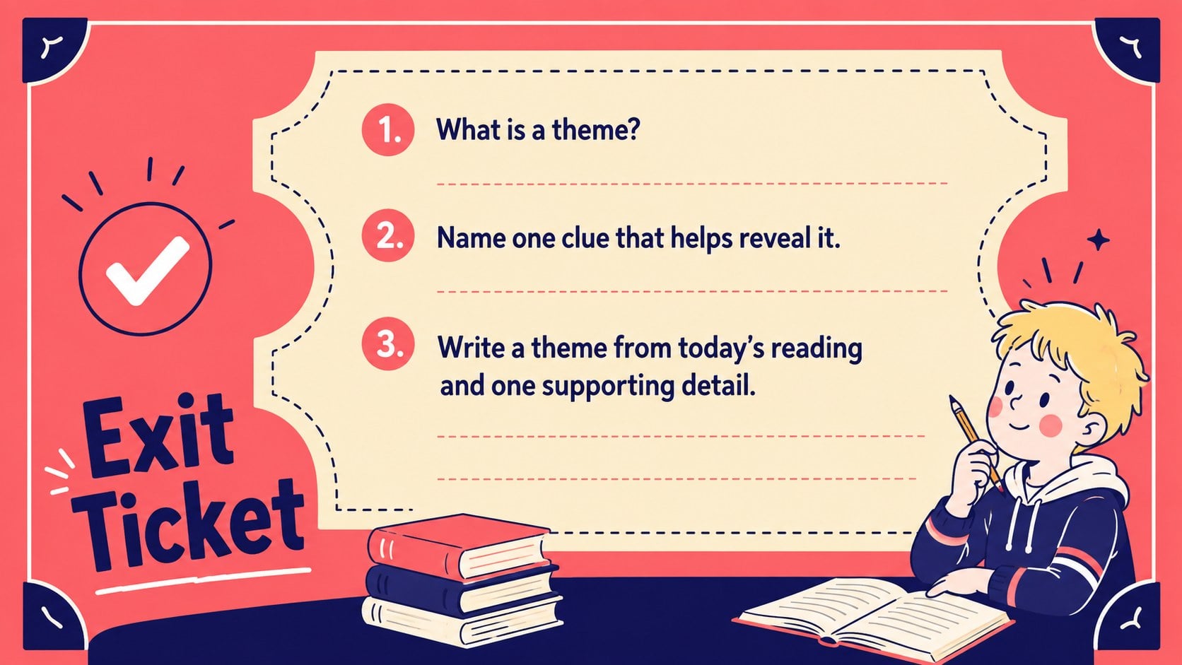 Story Theme Reading Skills Slides presentation template, slide 14