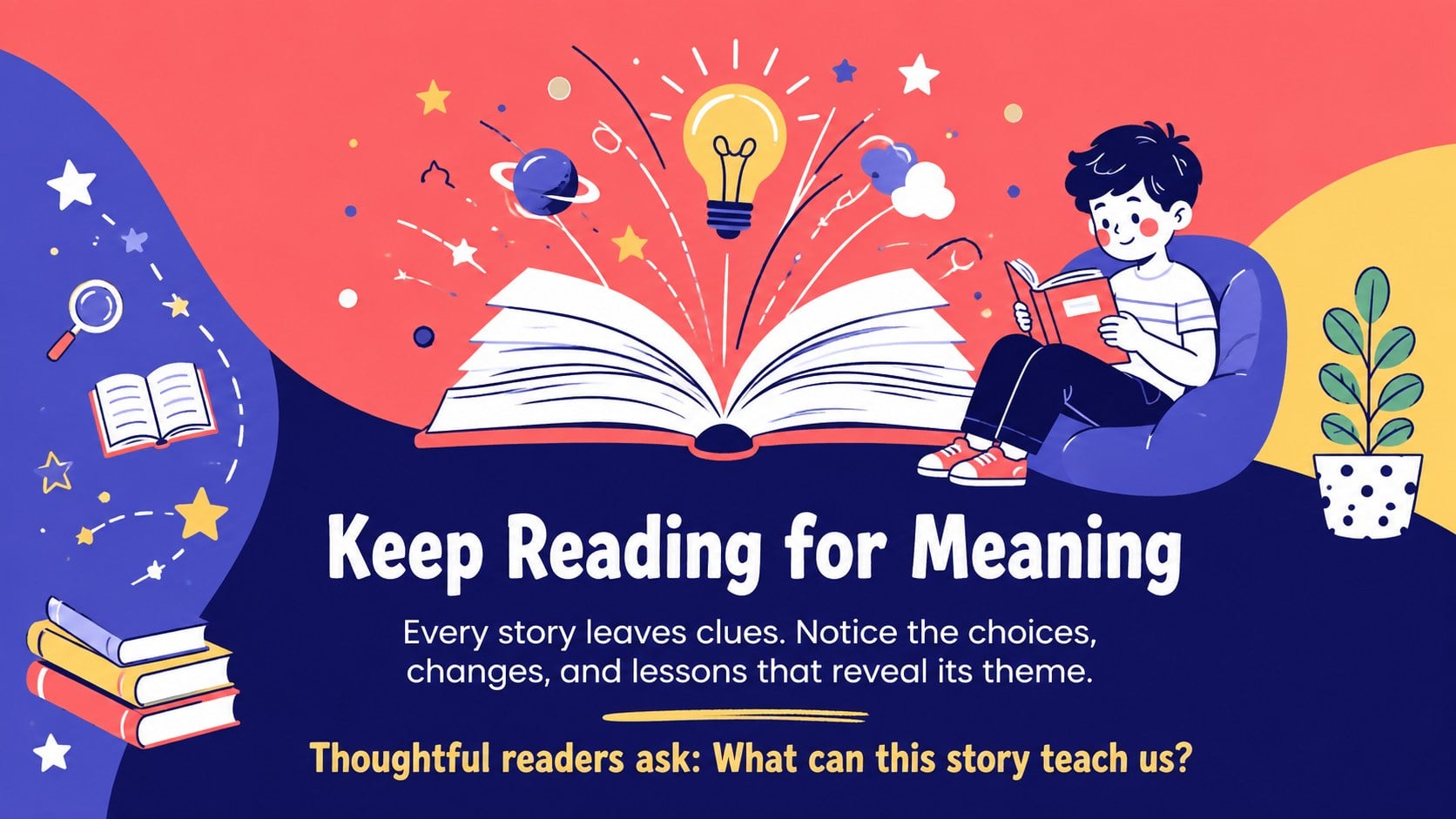Story Theme Reading Skills Slides presentation template, slide 15