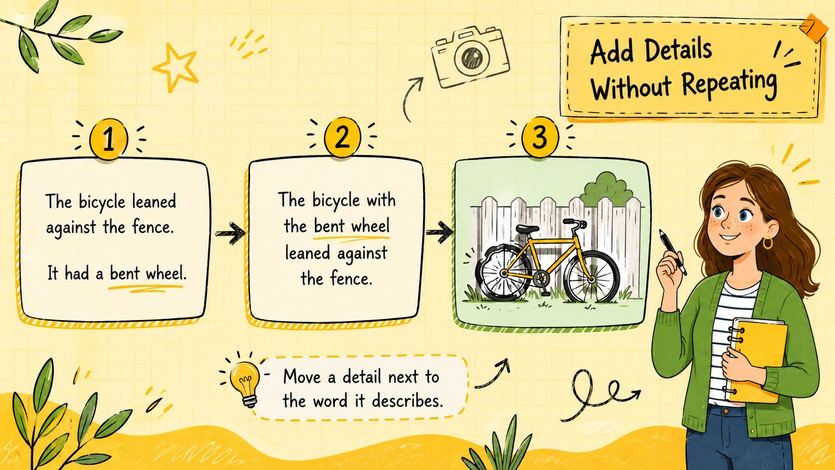Stronger Sentences Writing Workshop for Grades 6-8 presentation template, slide 10