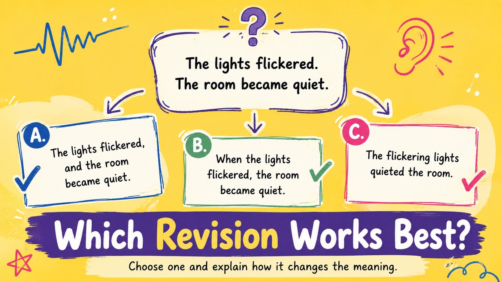 Stronger Sentences Writing Workshop for Grades 6-8 presentation template, slide 11