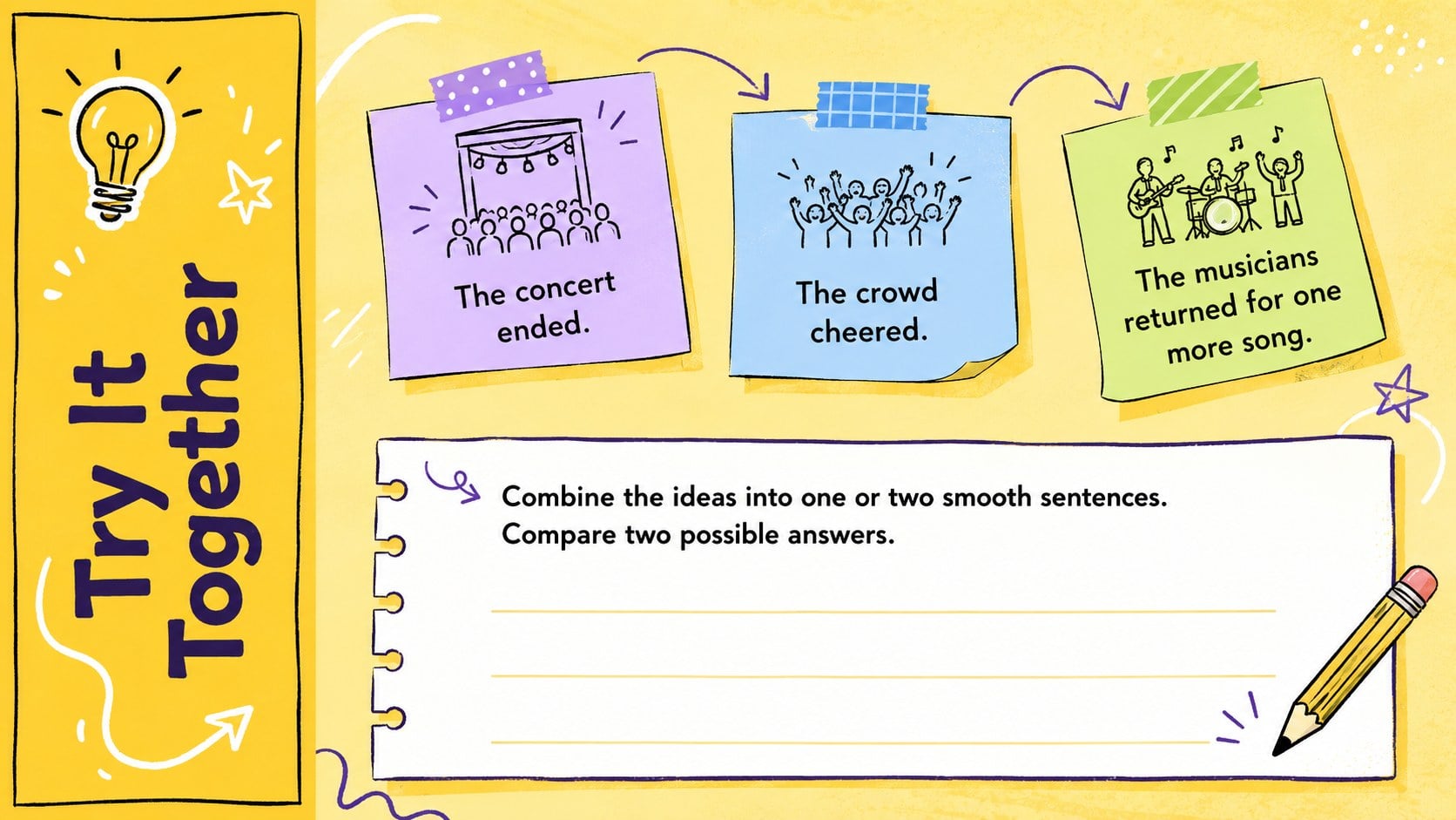 Stronger Sentences Writing Workshop for Grades 6-8 presentation template, slide 12