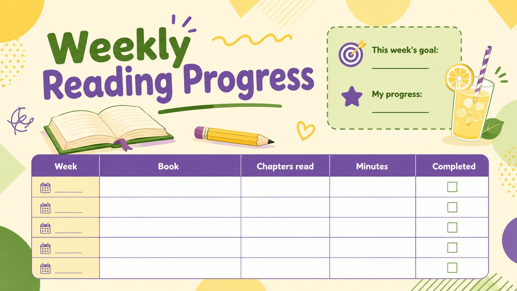 Summer Book Adventure Tracker Deck presentation template, slide 3