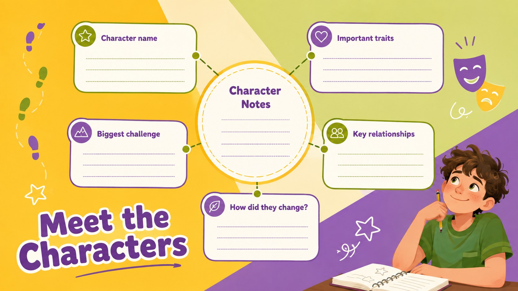 Summer Book Adventure Tracker Deck presentation template, slide 6