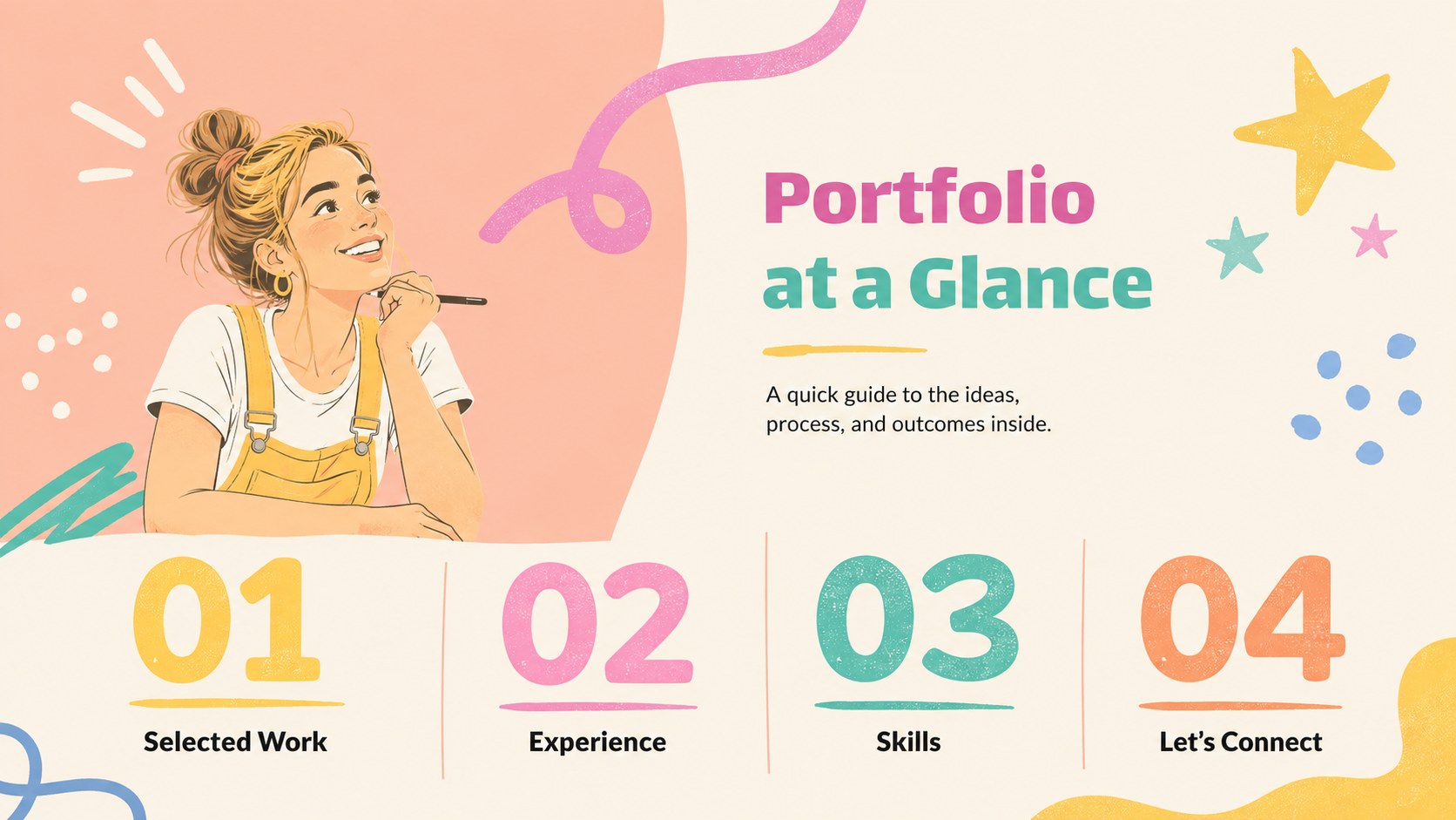 Sunny Pastel Creative Portfolio Deck presentation template, slide 3