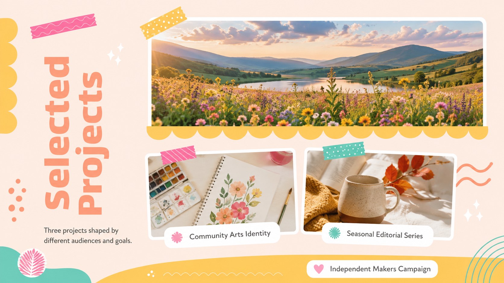 Sunny Pastel Creative Portfolio Deck presentation template, slide 5