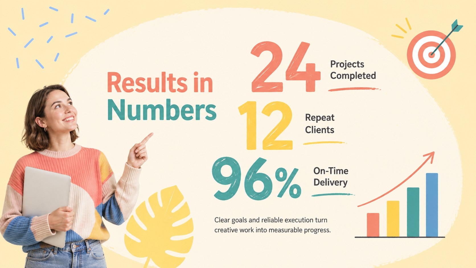 Sunny Pastel Creative Portfolio Deck presentation template, slide 9