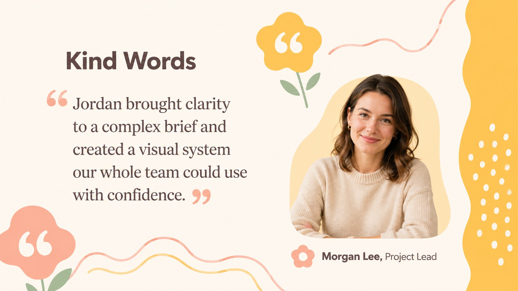 Sunny Pastel Creative Portfolio Deck presentation template, slide 11