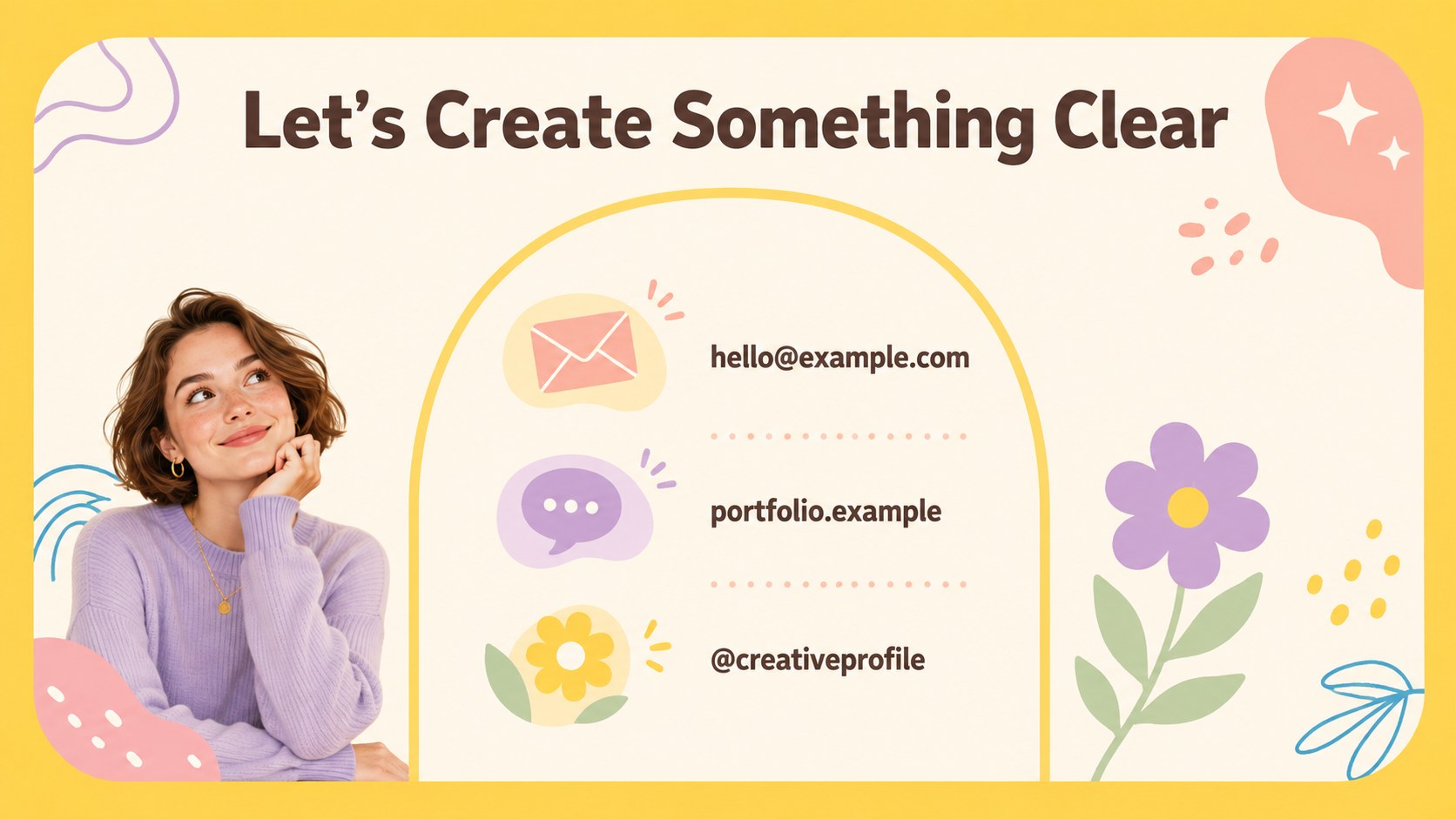 Sunny Pastel Creative Portfolio Deck presentation template, slide 12