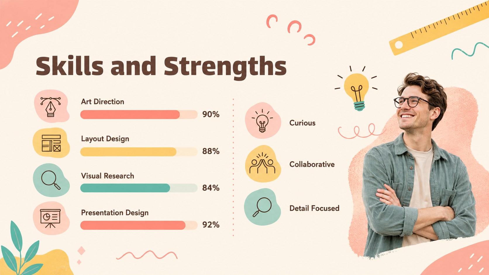 Sunny Pastel Creative Portfolio Deck presentation template, slide 13