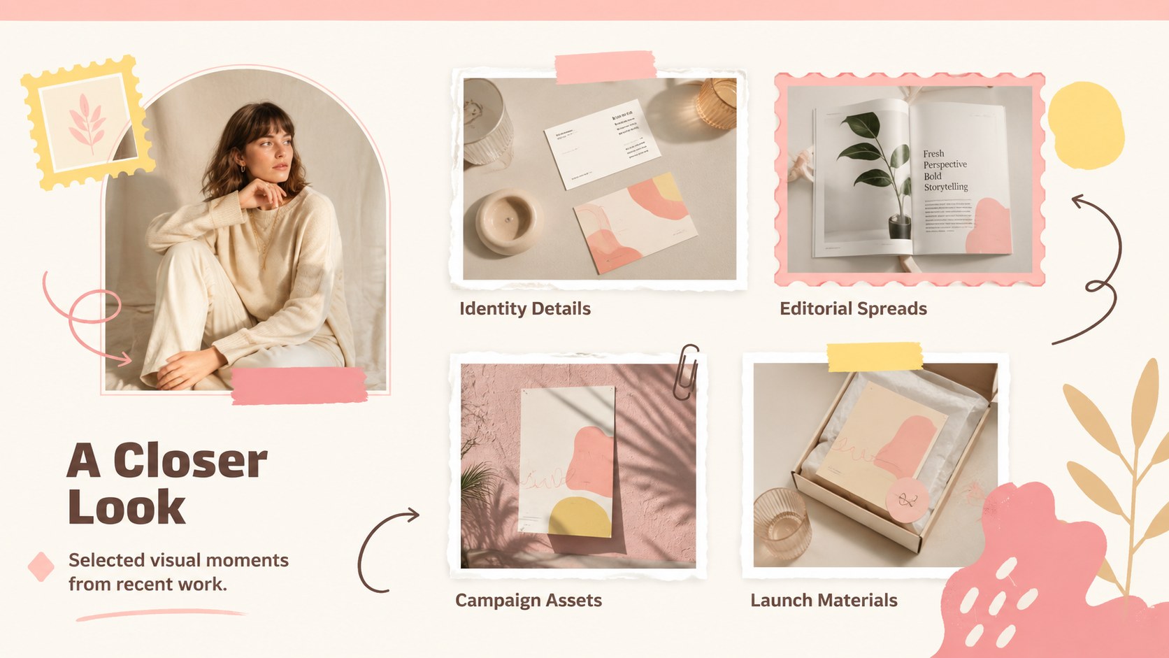 Sunny Pastel Creative Portfolio Deck presentation template, slide 14