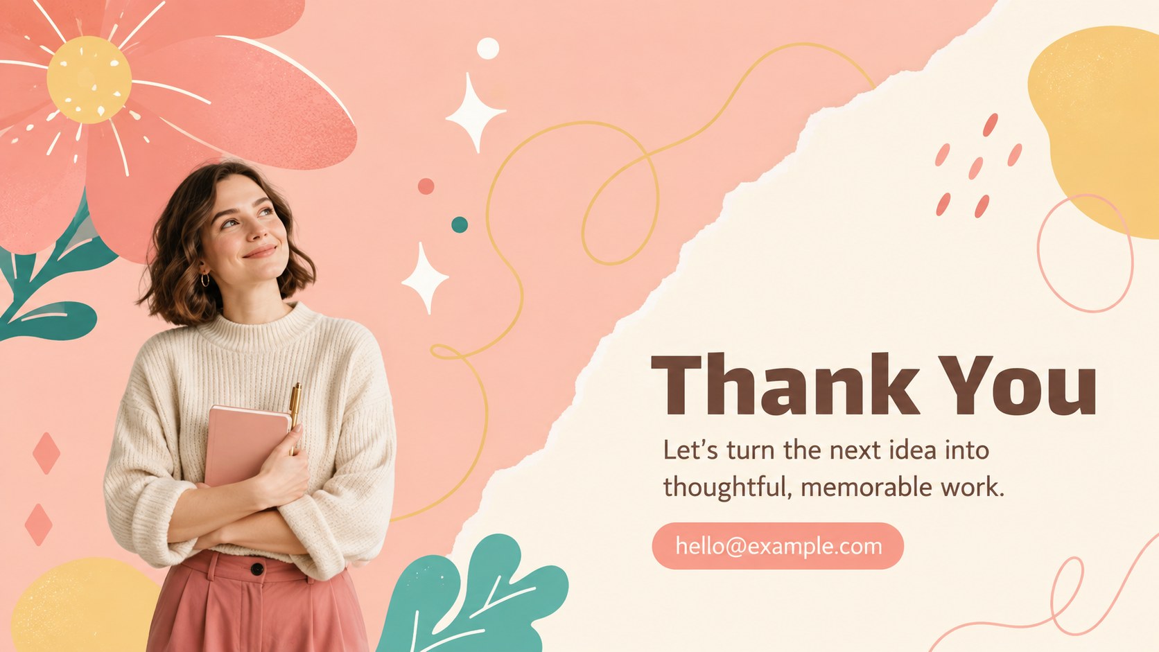 Sunny Pastel Creative Portfolio Deck presentation template, slide 16