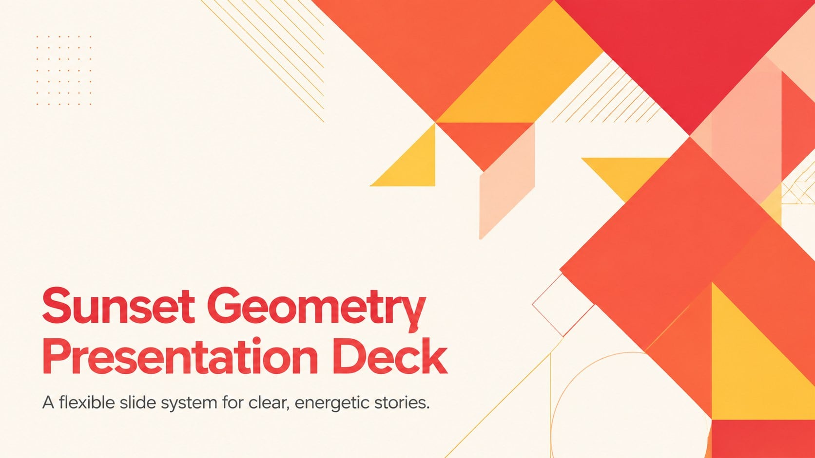 Sunset Geometry Presentation Deck