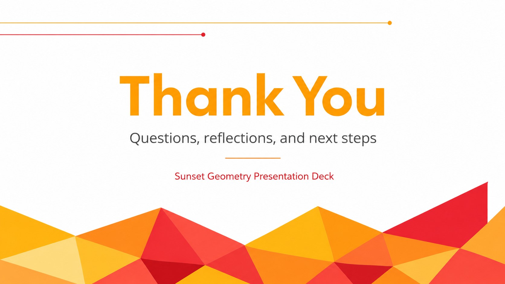 Sunset Geometry Presentation Deck presentation template, slide 16