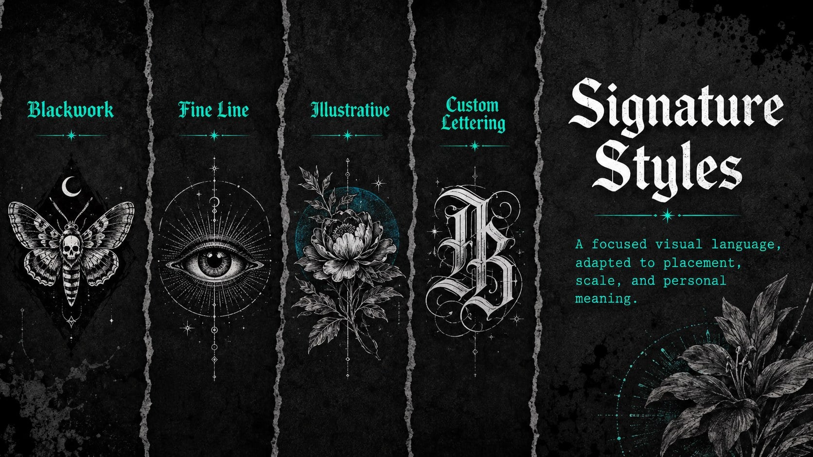 Modelo de apresentação Portfólio de Tatuador, slide 3