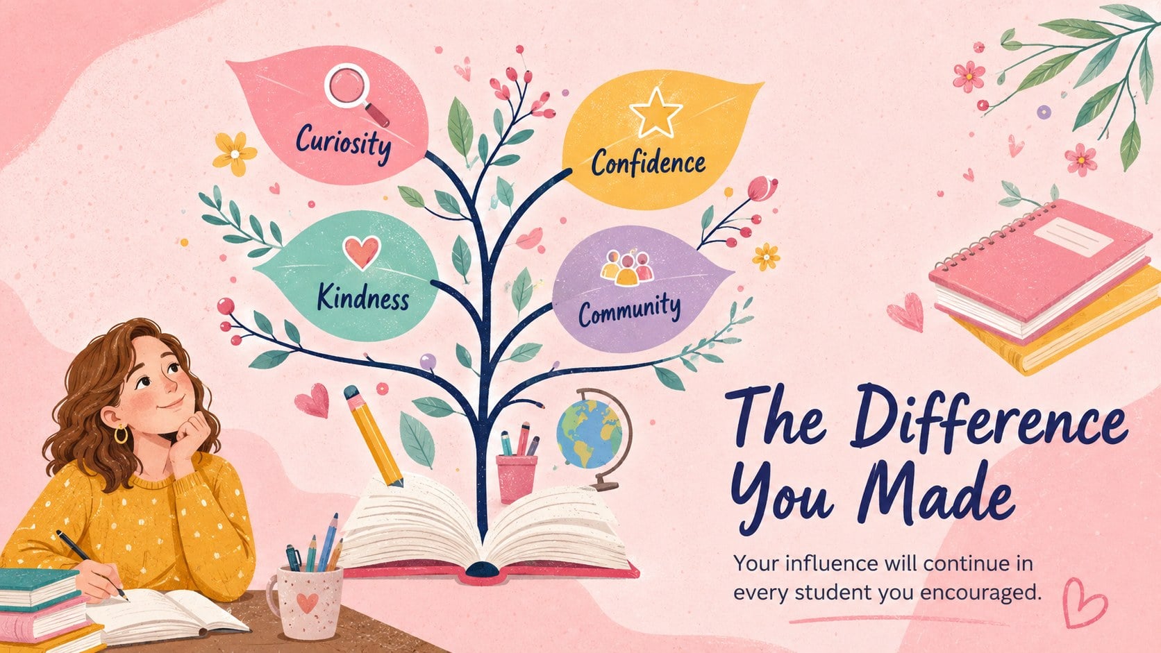 Teacher Farewell Celebration Slides presentation template, slide 10