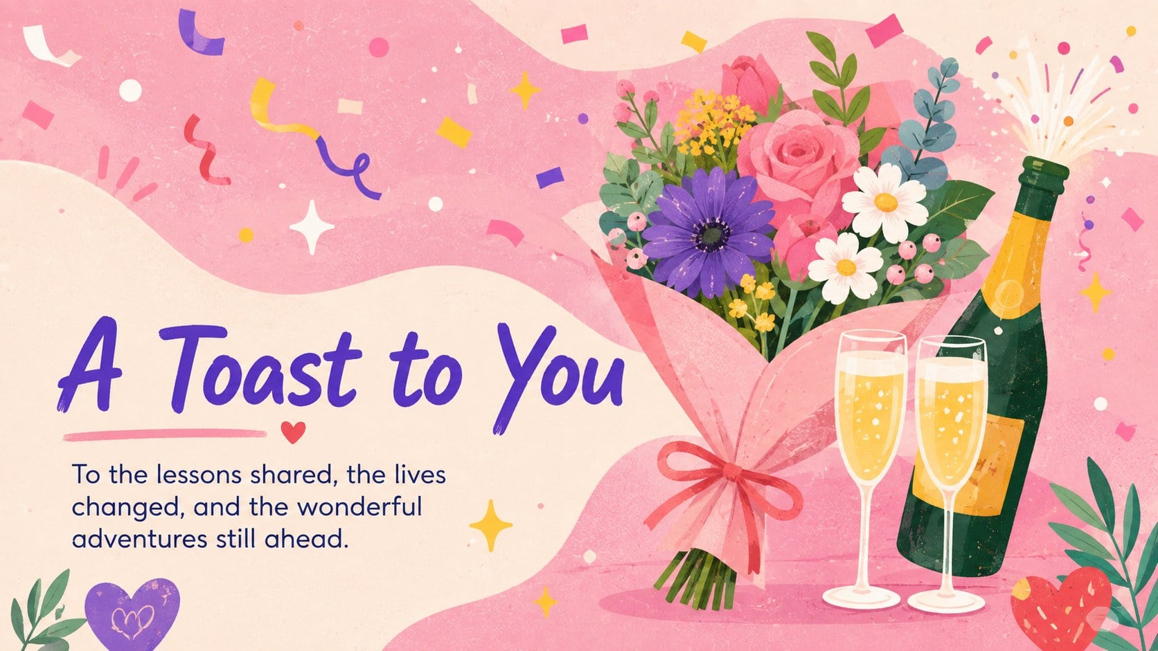Teacher Farewell Celebration Slides presentation template, slide 14