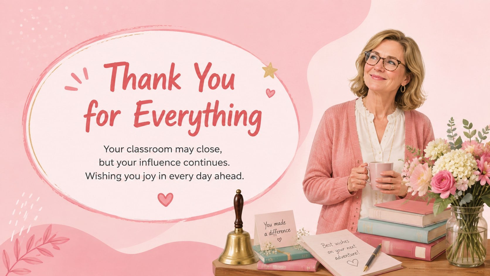 Teacher Farewell Celebration Slides presentation template, slide 15