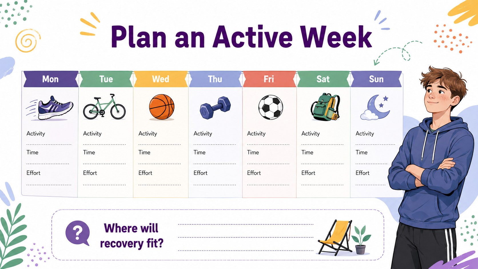 Teen Fitness and Wellbeing Lesson Slides presentation template, slide 10