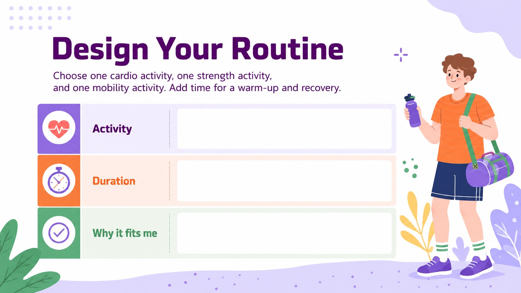 Teen Fitness and Wellbeing Lesson Slides presentation template, slide 13