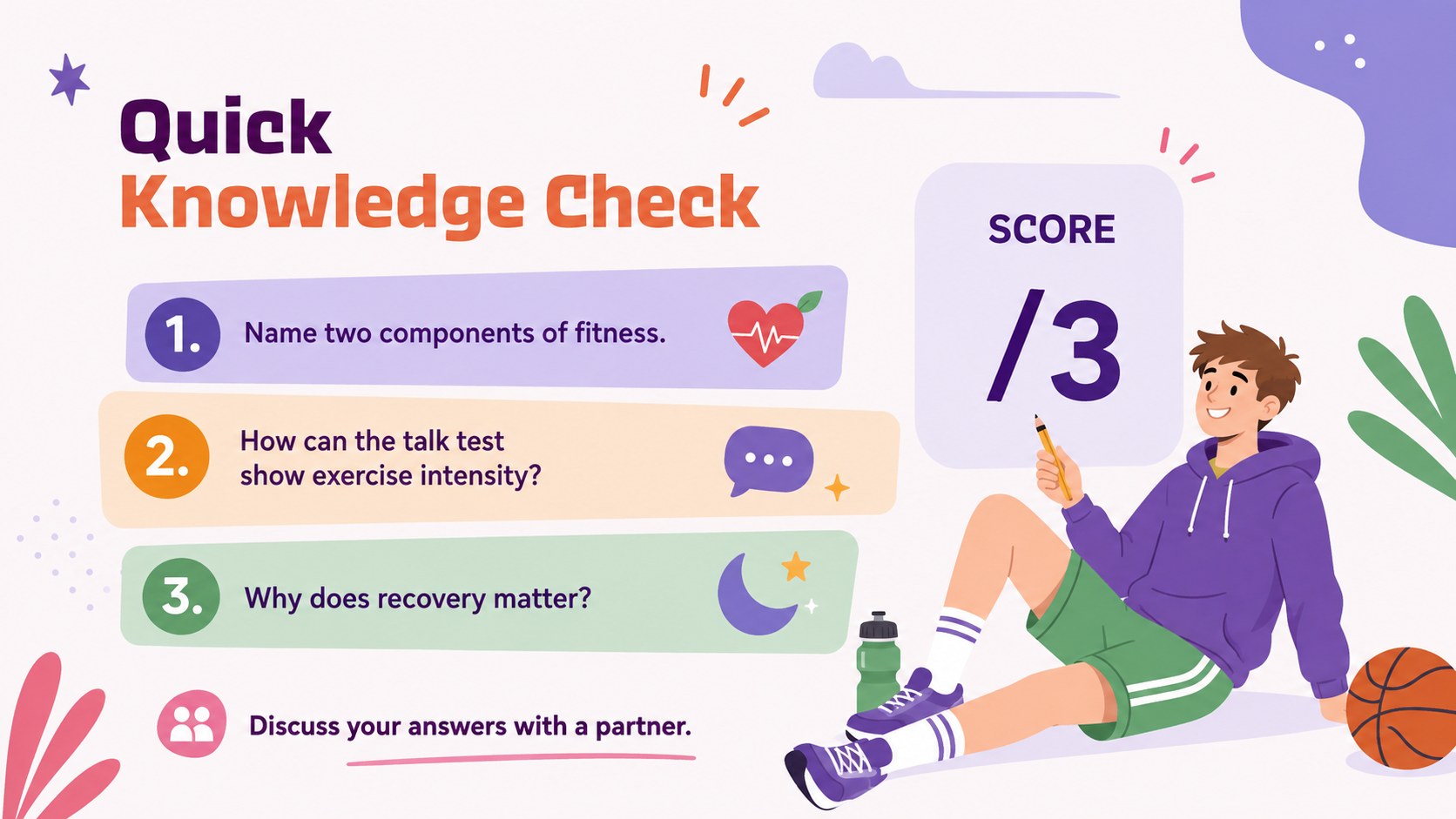 Teen Fitness and Wellbeing Lesson Slides presentation template, slide 14