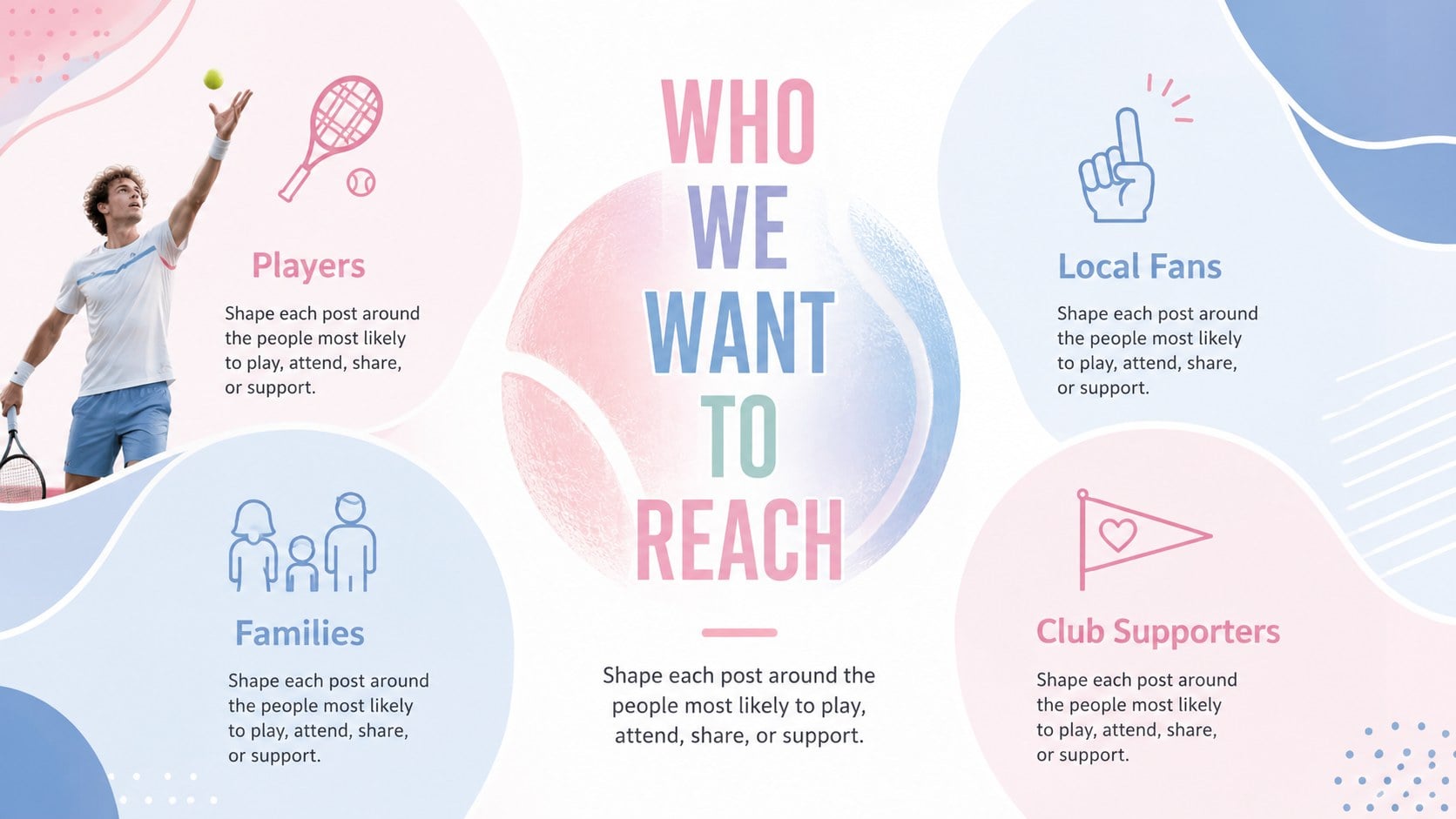 Tennis Tournament Social Campaign Deck presentation template, slide 3