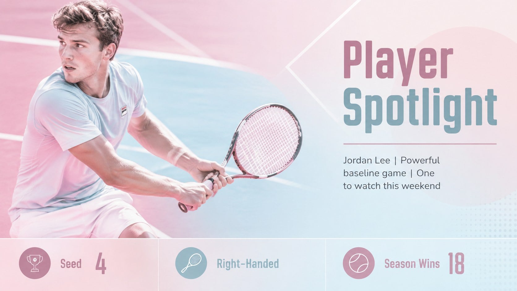 Tennis Tournament Social Campaign Deck presentation template, slide 7