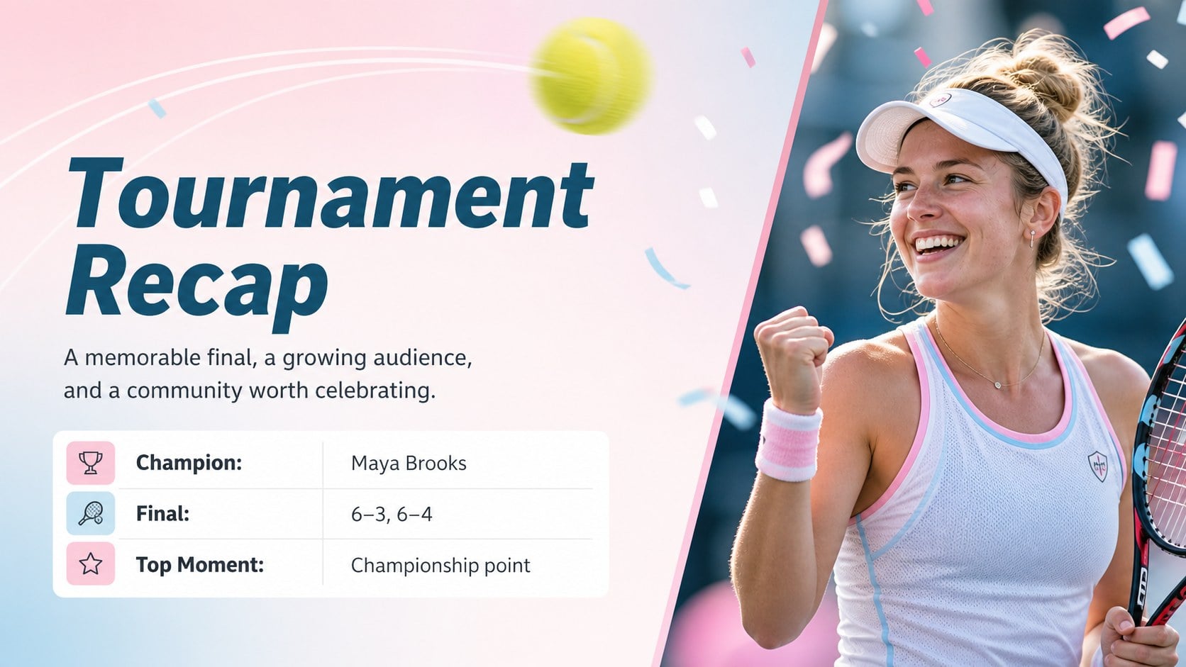Tennis Tournament Social Campaign Deck presentation template, slide 12