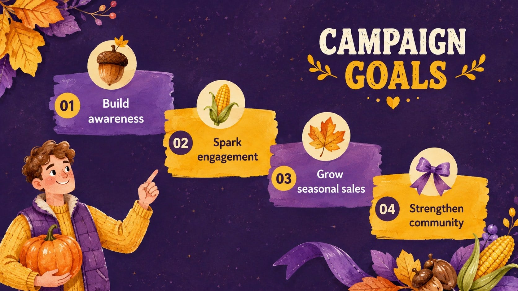 Modelo de apresentação Campanha de Ação de Graças, slide 2