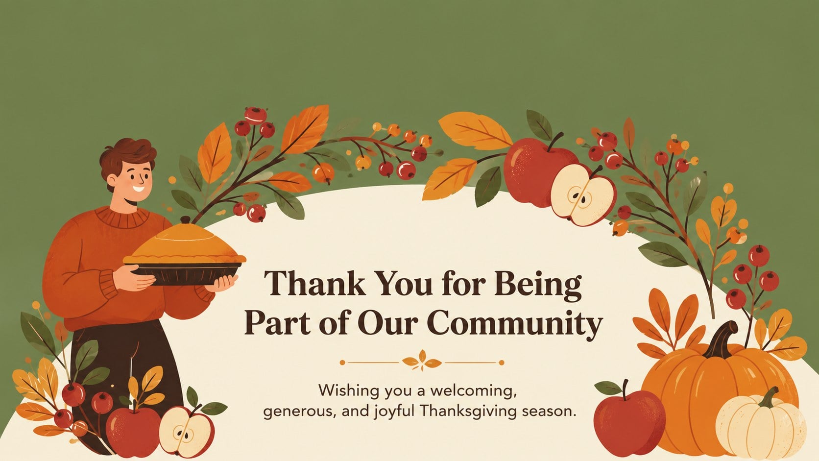 Thanksgiving Community Newsletter Theme presentation template, slide 15