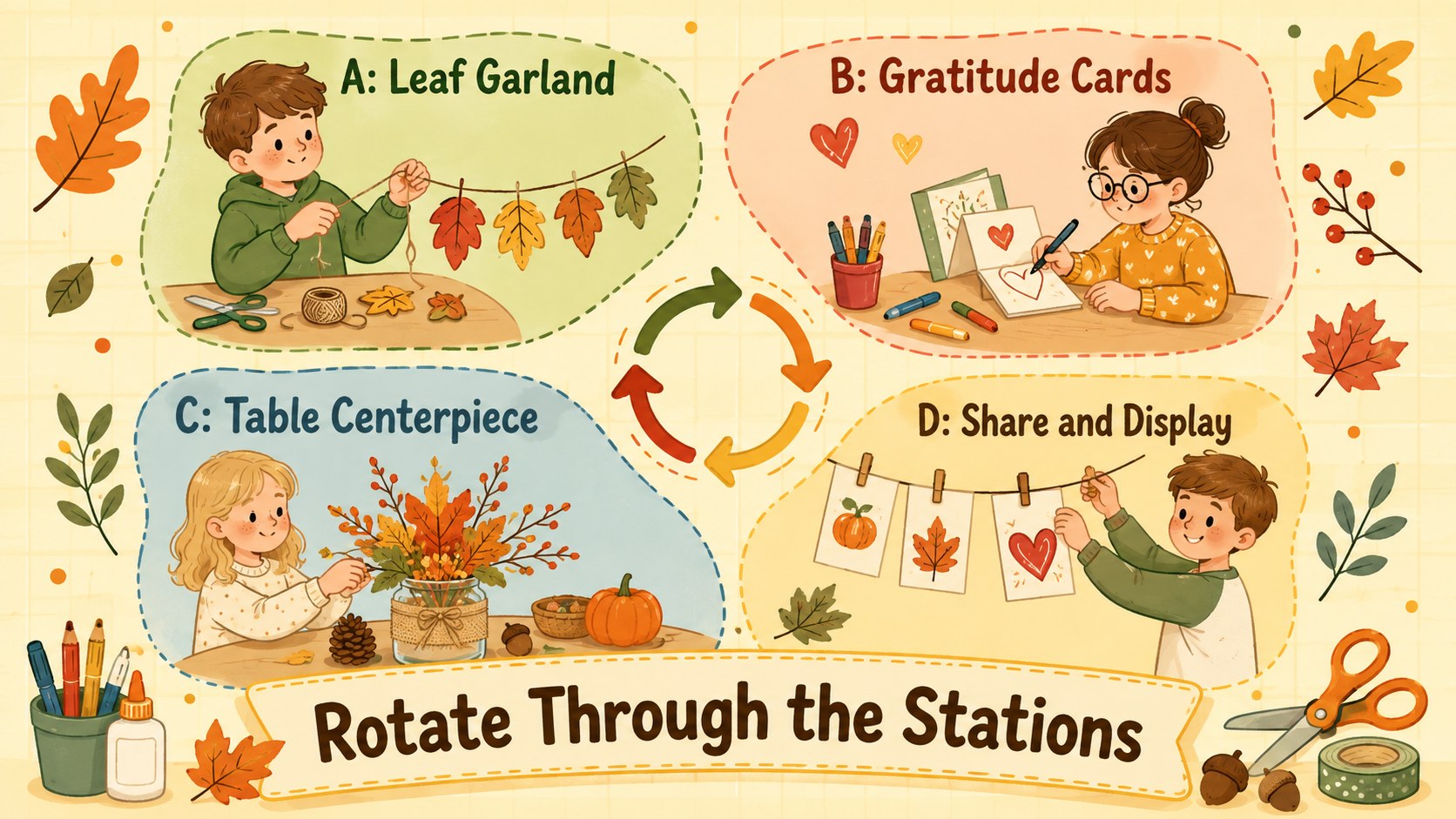 Thanksgiving Craft Workshop Deck presentation template, slide 12