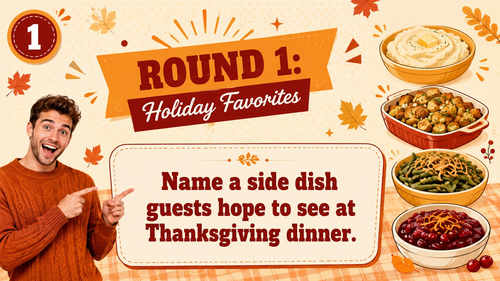 Thanksgiving Survey Showdown Game presentation template, slide 4