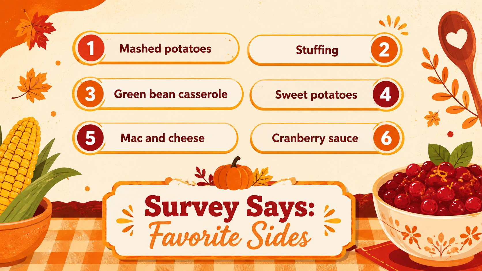 Thanksgiving Survey Showdown Game presentation template, slide 5
