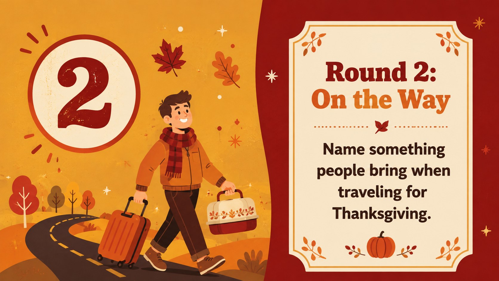 Thanksgiving Survey Showdown Game presentation template, slide 6
